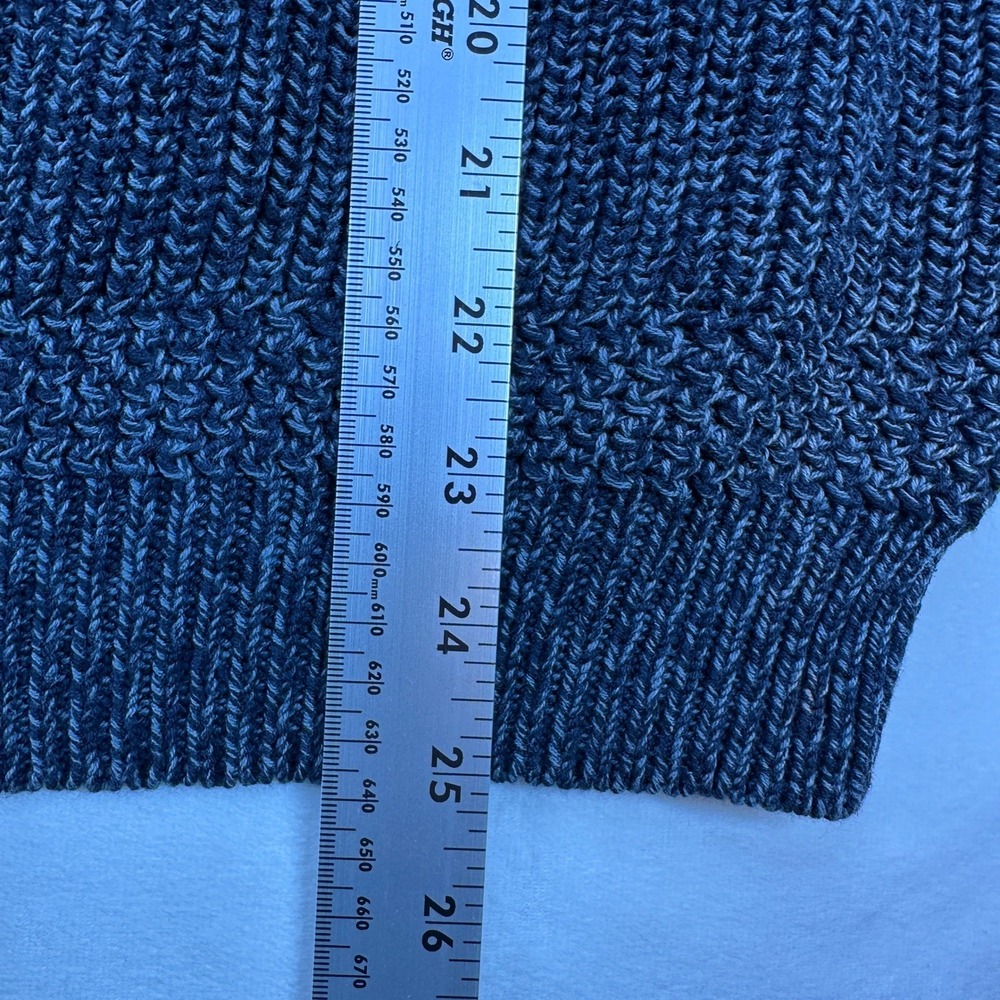Club Room Mens 100% Cotton Shawl Collar Chunky Knit Sweater Small Dark Gray - Picture 9 of 16